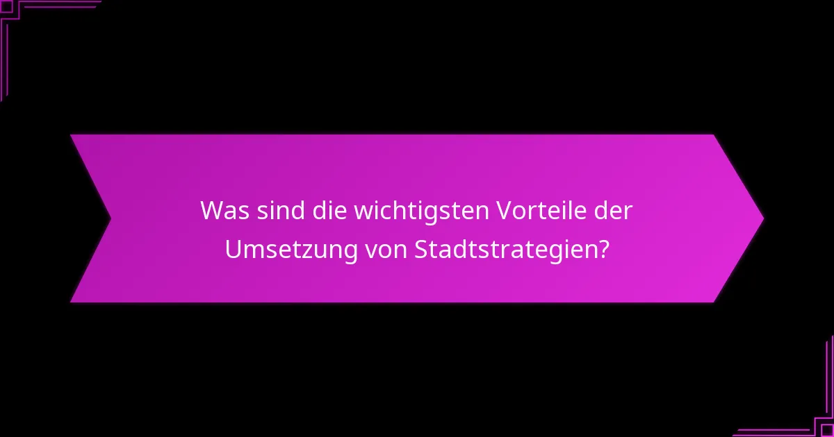 Was sind die besten Praktiken für strategische Planung in Städten?