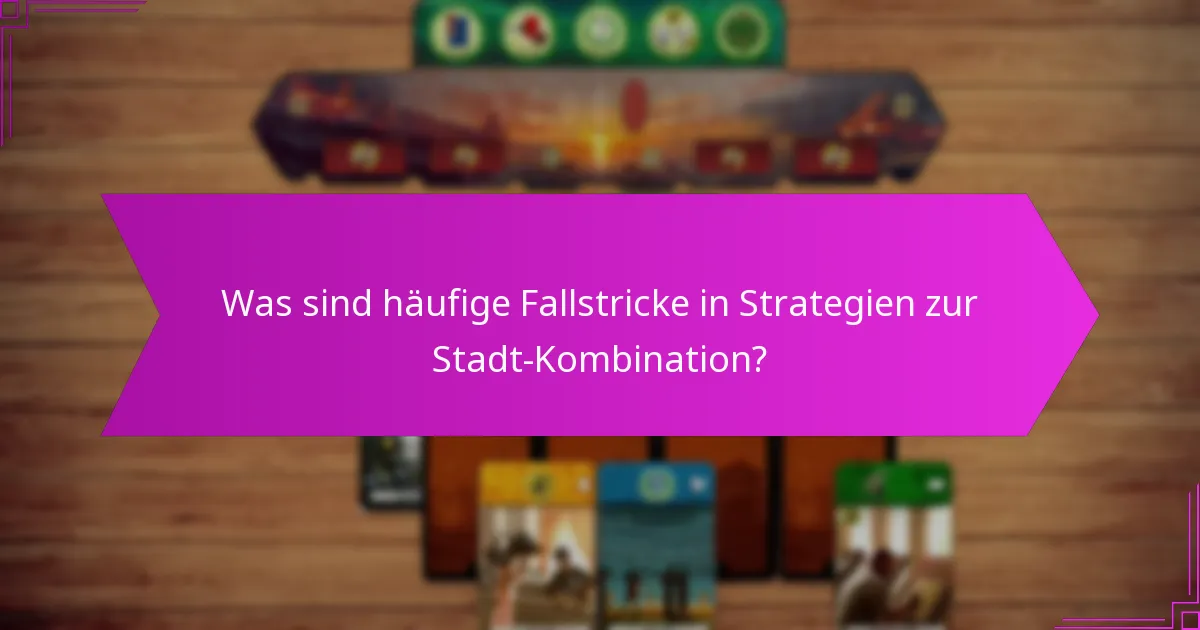 Was sind häufige Fallstricke in Strategien zur Stadt-Kombination?