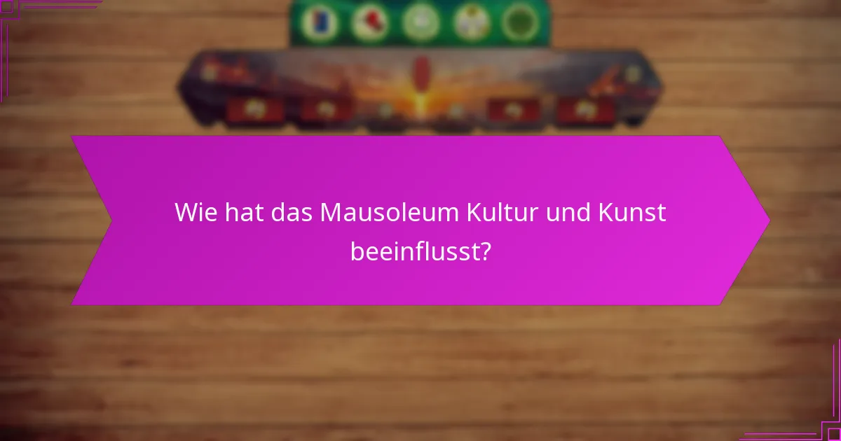 Welche modernen Strukturen sind vom Mausoleum inspiriert?